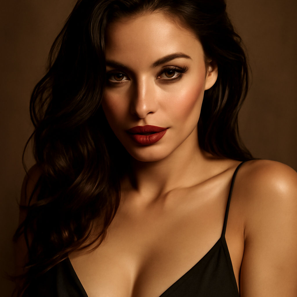 Sensual Hispanic Woman Glamorous Portrait Photography