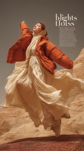 Middle Eastern Woman Fashion Outdoor Portrait