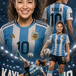 Cinematic Hispanic Woman Soccer Player Portrait