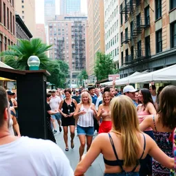 Candid Group of Diverse Young Adults Urban Scene