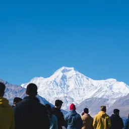 Group of Diverse People Mountain Landscape View