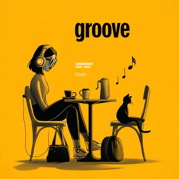 Stylish Asian Woman Enjoying Coffee with Cat