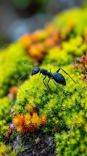 Macro Magic: Capturing Ants in Nature's Detail