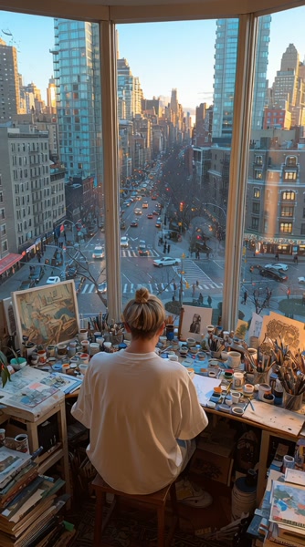 Artist's Oasis: NYC Luxury Studio Views